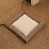 Rectangular linen chair cushion shoe stool surface breathable cushion chair cushion pure cotton linen square cushion four seasons shoe stool cushion