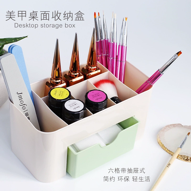 Bộ lưu trữ nghệ thuật làm móng Hộp công cụ Hộp đựng đồ trang sức Bông làm móng Tổ chức nhiều lớp Hộp đựng dụng cụ giữ bút - Công cụ Nail