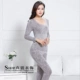 Quần yếm nữ Qiuyi Qiuku mỏng modal cổ tròn ren đáy thân phù hợp với thân hình đồ lót nhiệt