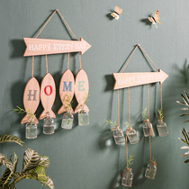 Creative ins wall hanging shop decoration wall hydroponic wall milk tea shop hotel wall hanging decoration background wall pendant