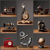 American retro crafts TV cabinet gramophone small ornaments Wine cabinet Office desktop decoration decoration ideas