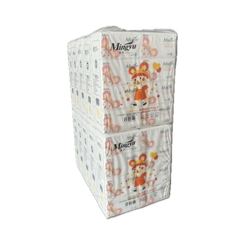 Household Tissue Paper, 500 Large Packs, 140Mm×180Mm, Whole Box of 10 Packs, Total 80 Packs, Single Pack 180g