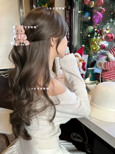 Оригинальная заколка-крабик, шпильки для волос, милый аксессуар для волос, заколка для волос, с медвежатами