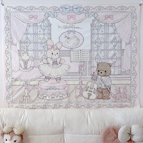 Девочки мечта Карта Магазин Оригинальный дизайн балет барелы медведь подвесной матч симпатичный фоновый фронт