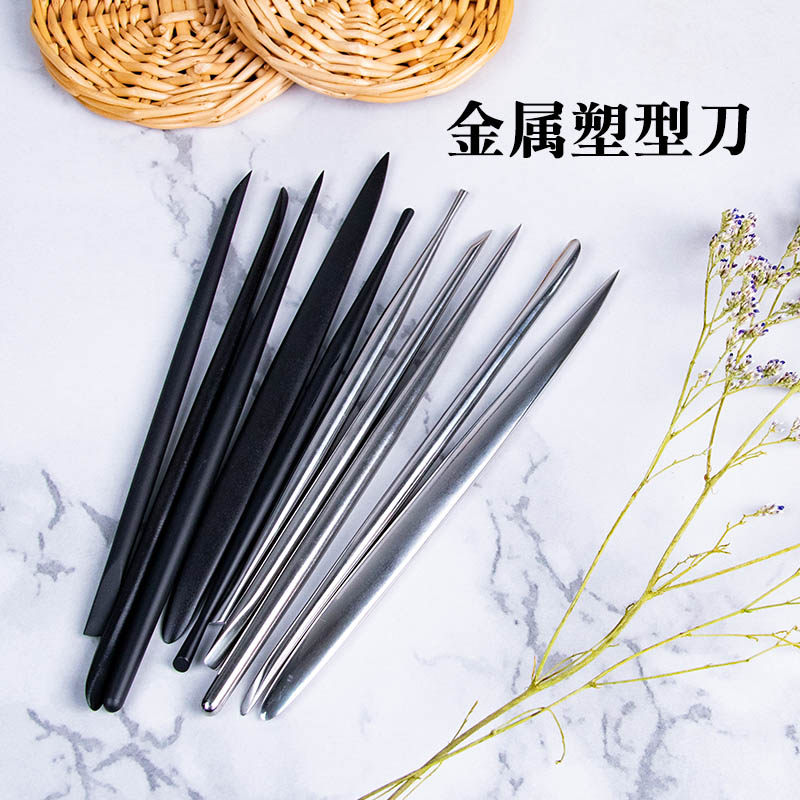 Black Metal Shaping Knife Sculpture Knife American Soil Stone Powder Clay NSP Oil Clay Sculpture Tool With Weight