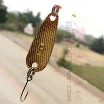 Mouth spoon-shaped sequin 2 5G with imported thorn-free big eye hook small cocked mouth Luya bait full 6 pieces
