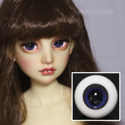 taobao agent [Beetles] BJD baby uses handmade glass-eye beads crystal shining pupils charm the violet R-25