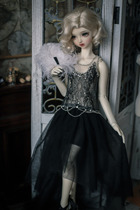 (瑜瑜酱)BJD SD 3分 4分 黑蕾丝钉珠纱裙 *小愿望*-仅展示