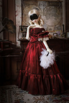 (瑜瑜酱)BJD SD MSD 娃衣 *维多利亚红裙* 套装 洋装