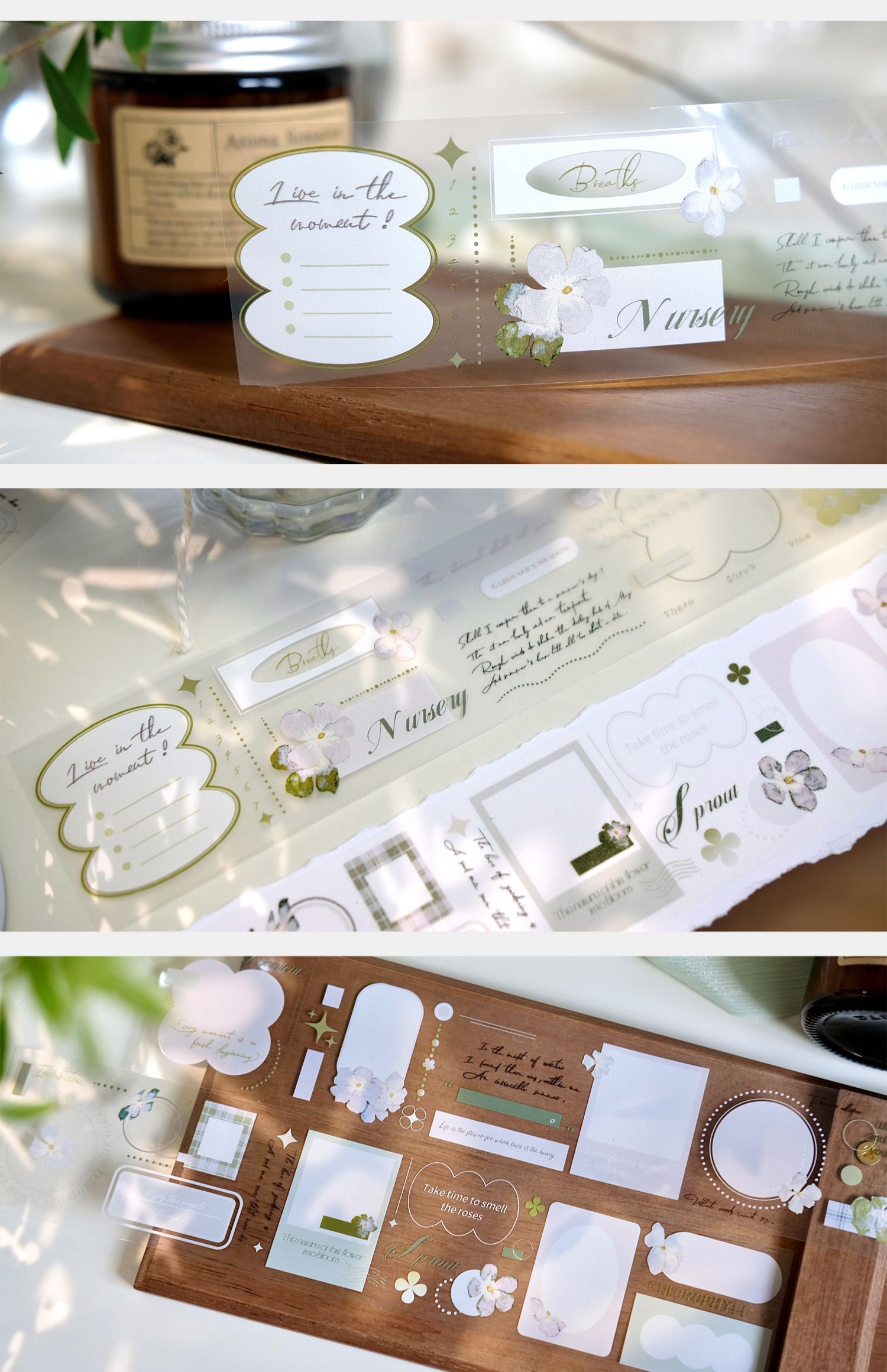 【預售】Vol4 夏日映像 雀斑茶新品手帳膠帶 和紙/PET - 膠紙/膠帶/紙膠帶 - 紙 紫色