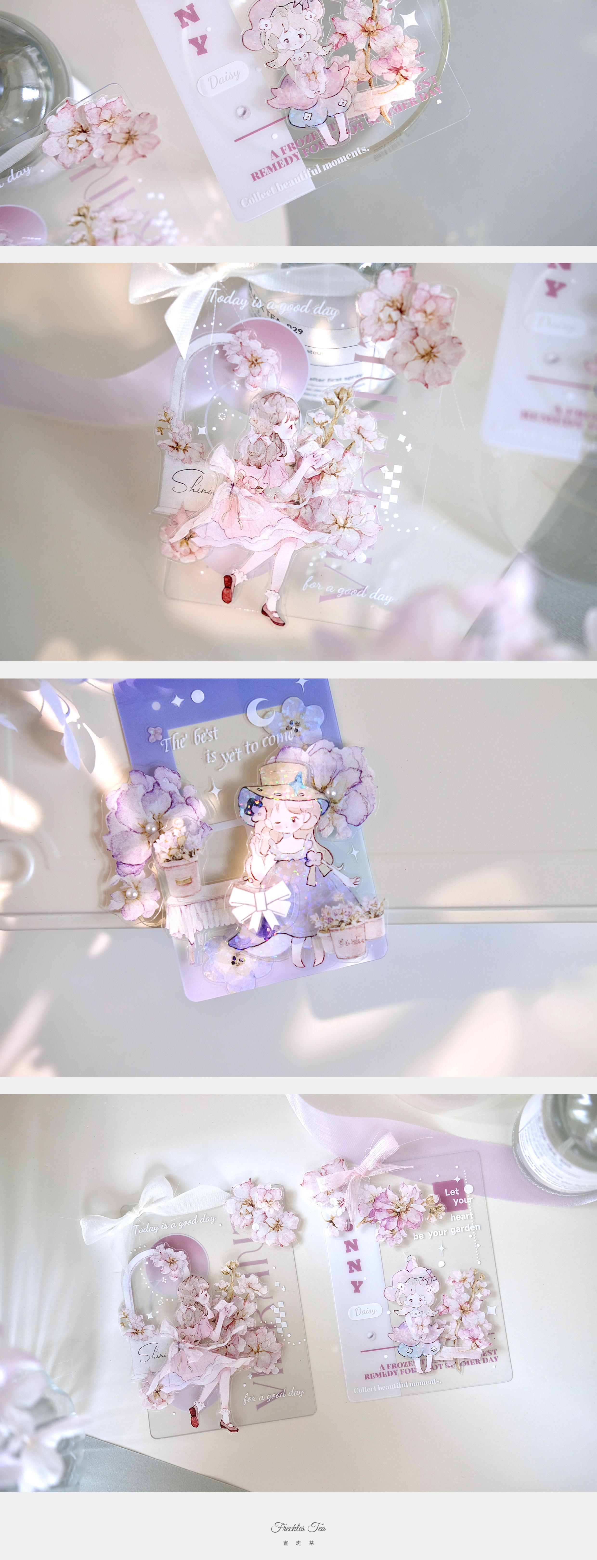 【預售】Vol4 浮夢花店 雀斑茶新品手帳膠帶 和紙/PET - 膠紙/膠帶/紙膠帶 - 紙 紫色