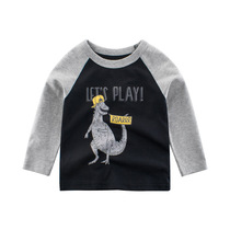 Boys long-sleeved T-shirt childrens clothing autumn 2021 new childrens long-sleeved t-shirt mens baby clothes 1 baby 5 girls tide