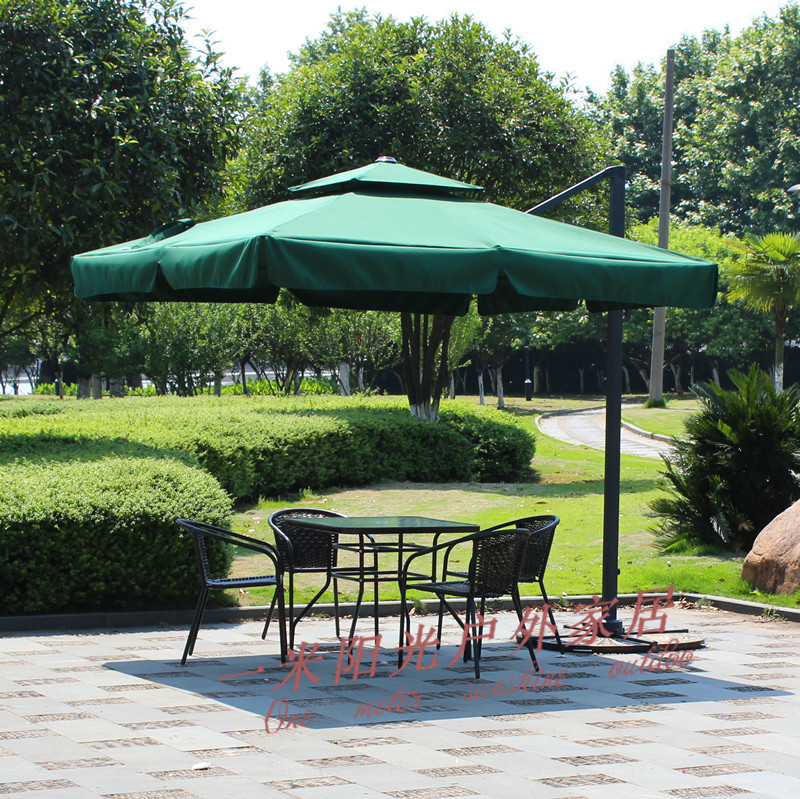 Outdoor parasol courtyard umbrella large parasol outdoor balcony umbrella 3 meters side umbrella sentry umbrella printing LOGO