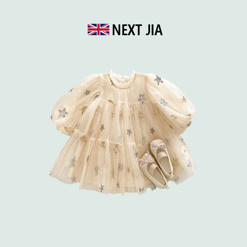 イギリスNEXT JIA春秋ベビースカート高級小月女1歳ドレスプリンセススカート
