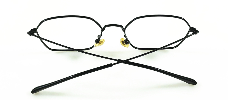 新款金属六边形圆脸近视眼镜框架男女小脸型验