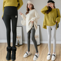 Pregnant womens leggings Spring and autumn thin models wear pregnant womens long pants in autumn and winter with velvet thickening tide mom pure cotton wild autumn models
