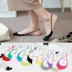 Invisible socks women's high heels half-palm shallow mouth sling solid color sling does not fall off the heel summer ບາງຝ້າຍຜິວຫນັງສີ socks set