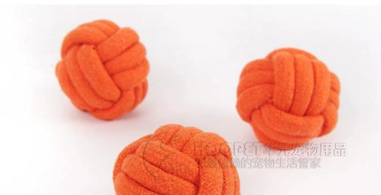 Dệt tay bông dây bóng Pet đồ chơi bóng con chó con chó con mèo bông bóng vật nuôi cung răng hàm cắn Teddy tháp đồ chơi cho mèo