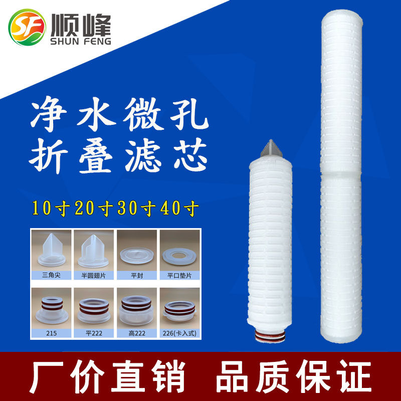 Folding filter 10 inch precision filter PTFE microporous film filter PTFE folding filter