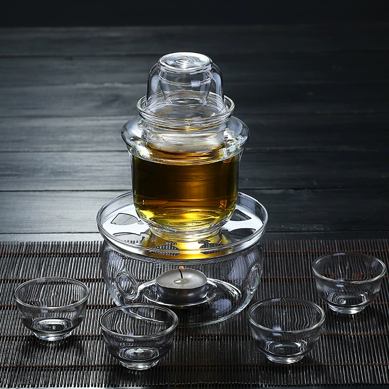 Rượu ấm rượu vang vàng vảy nồi rượu vang rượu vang sake rượu vang hộ gia đình ly rượu vang trắng đặt bộ rượu vang ấm