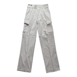 Летние хлопковые тонкие дышащие штаны, свободный прямой крой, высокая талия