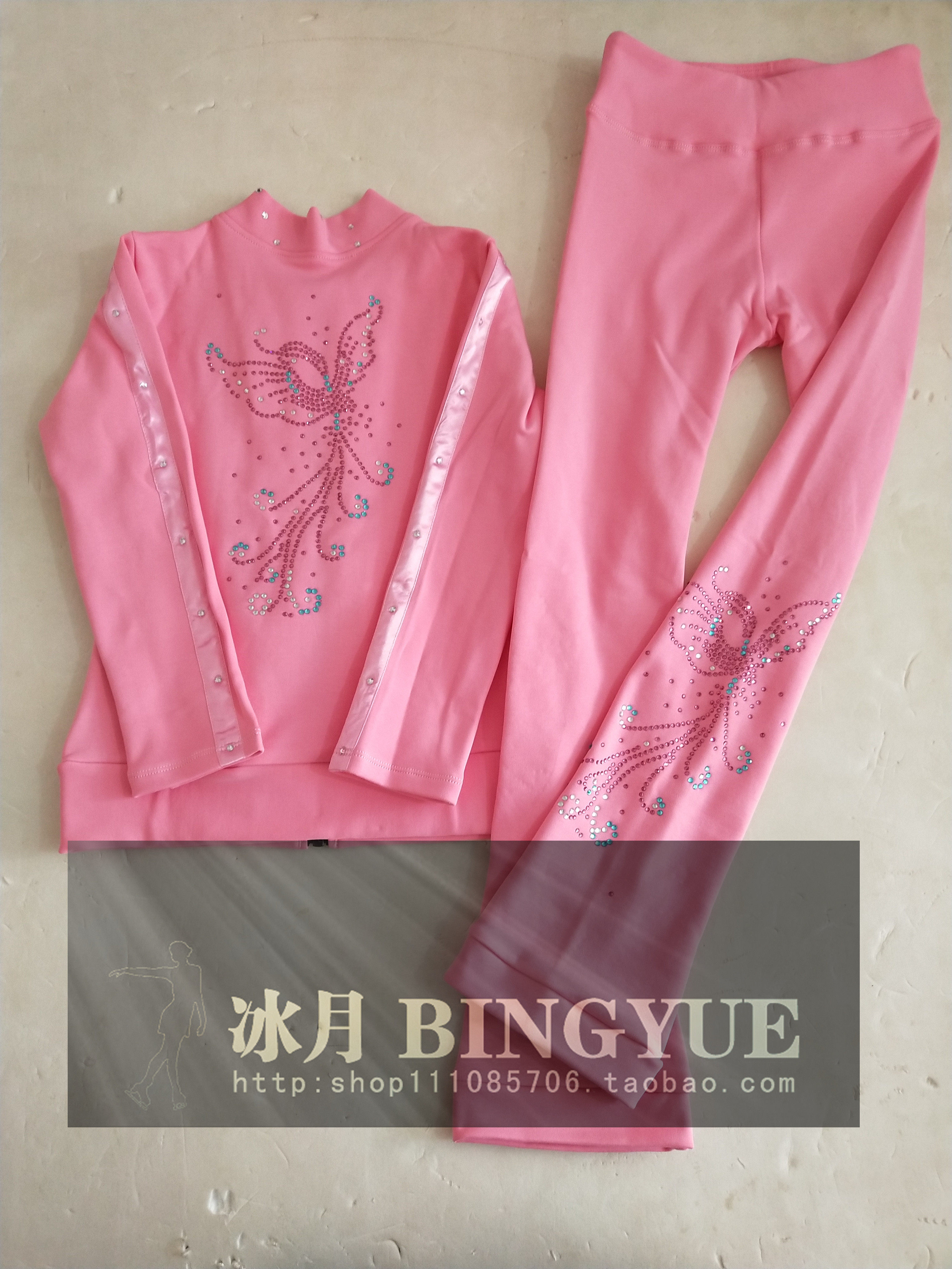 Bingyue custom figure skating adult children's training suit men's and women's cotton brushed five-color suit