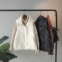 2021 - Winter New Feather Verse Feather Light Woman Short Han Edition Weark Becket Clothes Without Sleeve tide