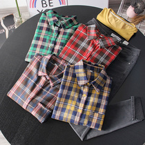 Plaid Shirt Women 2019 Spring New Korean Academy Wind Loose Joker bf Student Coat Women Tide