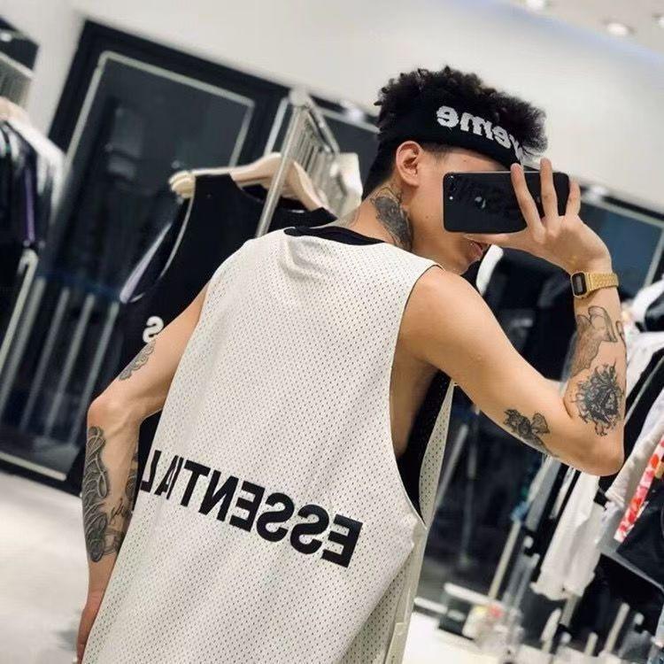 Fog Fear God Multi-Line Essentials Loose Basketball Mesh Vest High Street Sleeveless T-Shirt Men's Vest