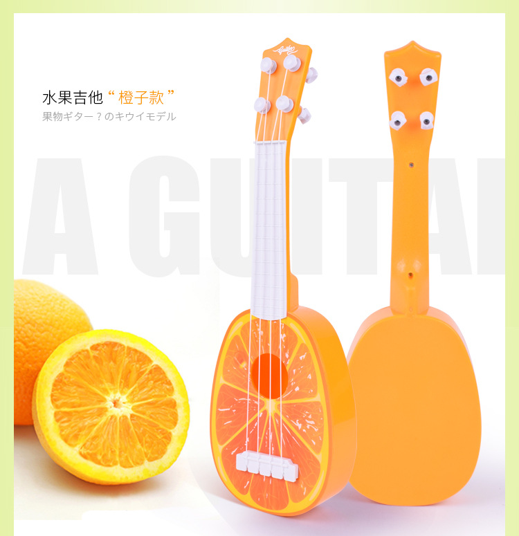 Có thể chơi nhạc cô gái ukulele mô phỏng trái cây guitar puzzle kids đồ chơi trẻ em đồ chơi bán buôn