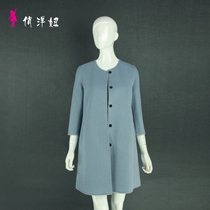 New simple quality collarless womens handmade double-sided cashmere woolen trench coat factory direct sales