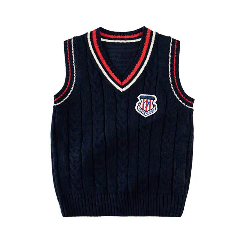 Children's knitted vest spring and autumn new styles in the big boy girl baby cotton sweater boy sweater vest