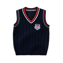Childrens knitting vest in spring and autumn new mode of large girls baby cotton sweater boy sweater