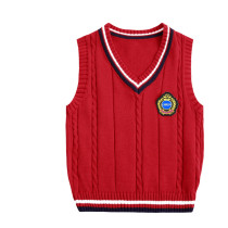 Boys Marja Spring and Autumn Childrens Wool Vest Girls College Wind Sweater Version of the Large Child Knitting Thin