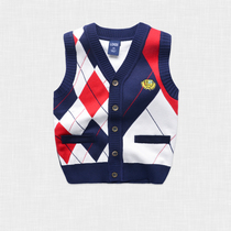 Baby Spring and Autumn Boys Vest - vest Childrens Sweater College Wind Baby Knitting