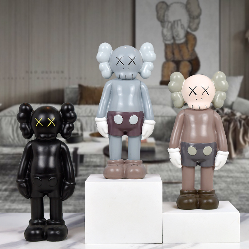 Online Red Violent Bear Creative Ground Kaws Paparazzi Big Swing Piece Living Room Desktop TV Cabinet High-end Home Decoration Goods