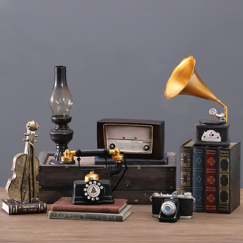 Creative American Cafe Bar Home Furnishing Decorations Wine Cabinet Stay Sound Machine Nostalgia Retro Small Pendulum