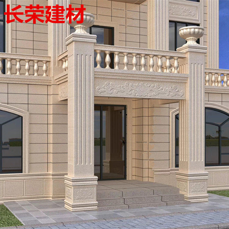 Eurostyle Villa Roman column Tile Outer Wall Brick Wall Column Flower Tiles Imitation Marble Brick Window Cover Wire Fence Flower Post Brick
