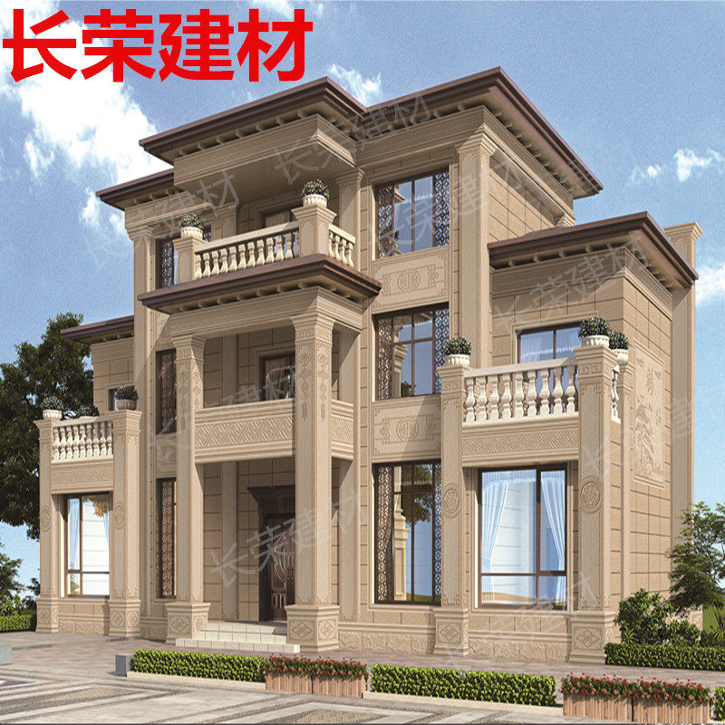 Eurostyle wall-mounted painting Roman column tiles Villa Outer Wall Brick Countryside Wall Brick Parquet Imitation Marble Gate Pillars