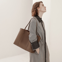 Finebag2021 new first layer cowhide large-capacity tote bag shoulder bag female commuter wild fashion trend