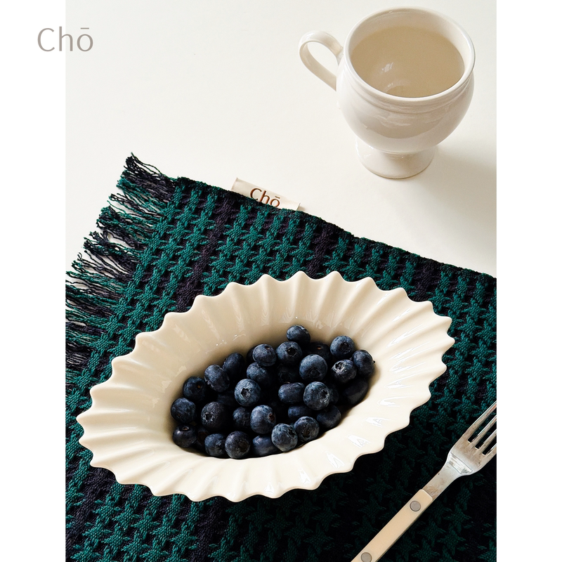 Tissue Paper Style Windsor Duke Pure Cotton Placemat! Houndstooth Nordic Retro Heat-Insulating Art Dust-Proof Cloth Tea Towel