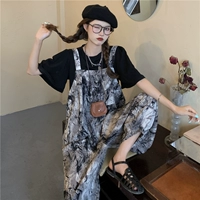 Комплект для беременных, модная летняя одежда, шифоновый комбинезон, тонкие штаны, оверсайз