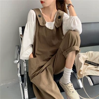 Весенний квадратный комбинезон, штаны, рубашка для беременных, комплект, в корейском стиле, оверсайз