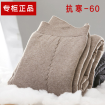 Ordos Produce Cotton Pants Mens Cashmere Thickened Caveat Large Code High Waist Middle Aged Northeast Cashmere Warm Pants Woman