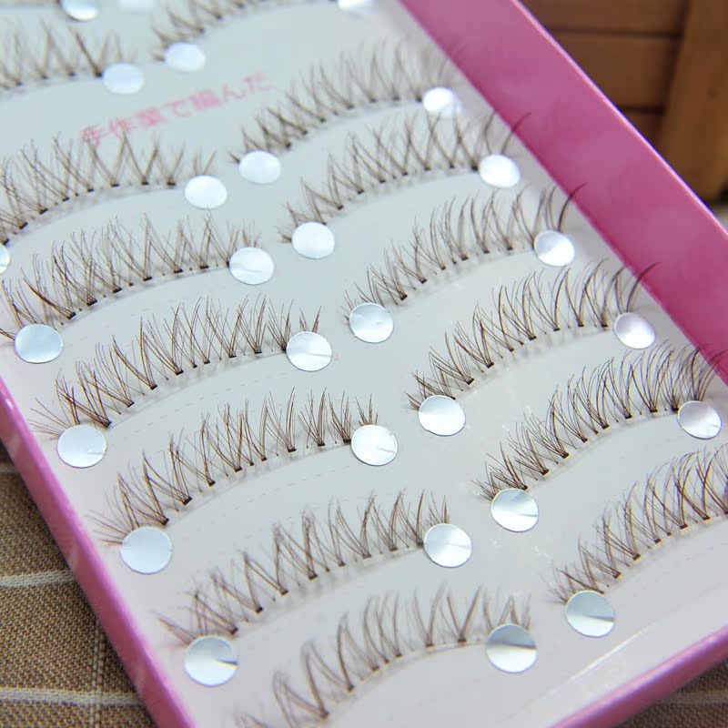 Moon Princess Light Coffee Brown Sai Lông mi Mô phỏng tự nhiên Sinh viên hàng ngày Net Red Suyan Cross Eye End Kéo dài - Lông mi giả mi giả từng sợi