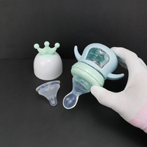 Neonatal small glass bottle anti-flatulence newborn baby with spoon feeding and feeding water wide caliber mini 90ml