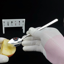 Baby Scraping Fruit Puree Spoon Long Handle 304 Stainless Steel Baby Cob Fruit Puree Scraped Spoon Apple Clay Carrot Clay