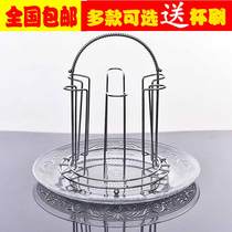 Metal glass cup holder Teacup holder Glass cup holder Glass drain plate Cup tray Fruit plate Storage plate