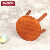 Jian Yun Wujin Wood small stool round bench coffee table stool stool low stool square stool round stool full solid wood dining stool