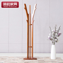 Jing Yun eolu Hanging Modern Chinese Bedroom Furniture Golden Silkwood Floor Hanger Full Solid Wood Coat Rack
